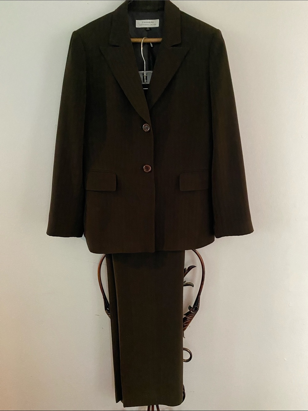 Tahari Olive Green Women's Two-Piece Suit